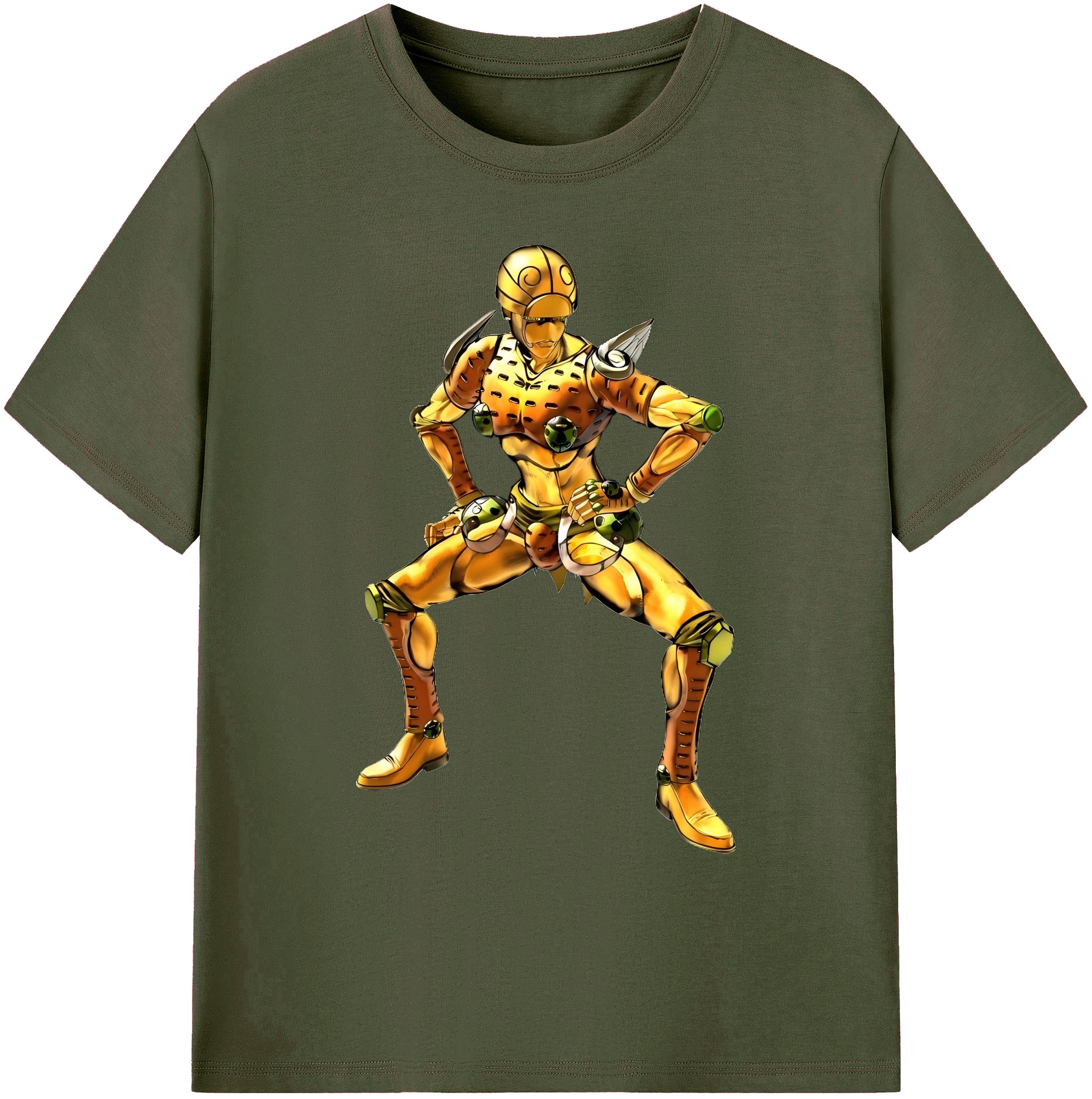 （画像用） ジョジョの奇妙な冒険 ジョルノ?ジョバァーナ JoJo's Bizarre Adventure Giorno Giovanna 綿100％ メンズ半袖Tシャツ｜肌触りやわらか＆通気性